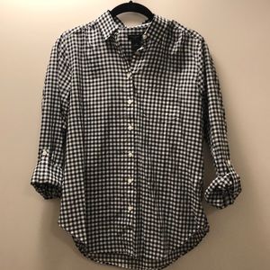 Ann Taylor Factory Tops - Gingham button up blouse Ann Taylor Factory Tops - Gingham button up blouse